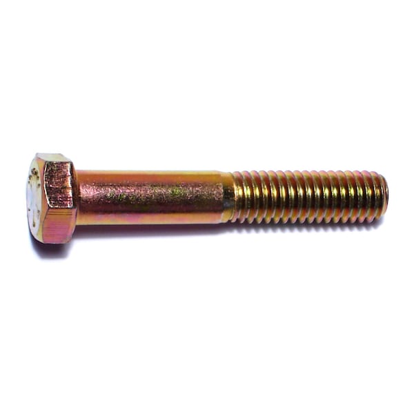 Midwest Fastener Grade 8, 3/8"-16 Hex Head Cap Screw, Zinc Yellow Steel, 2-1/4 in L, 25 PK 00698 - main